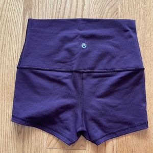 lululemon high-waisted, fold-down booty shorts